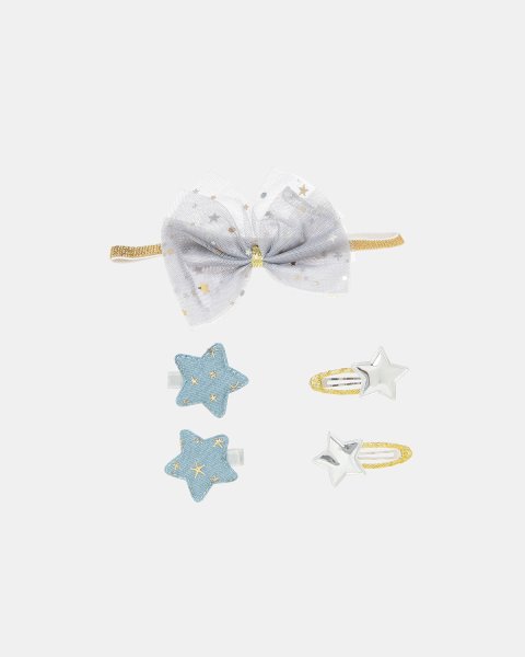 Hair clip set 5-pieces, headband and clips