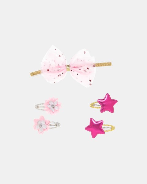 Hair clip set 5-pieces, headband and clips