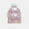 Backpack shiny with crown on top