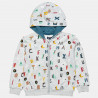 Zip hoodie with pattern english alphabet (9 months-5 years)