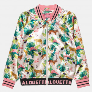 Lightweight jacket with tropical pattern (6-16 years)