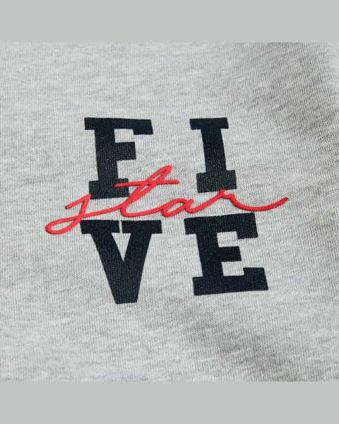 Zip hoodie cotton fleece blend Five Star with print (6-16 years)