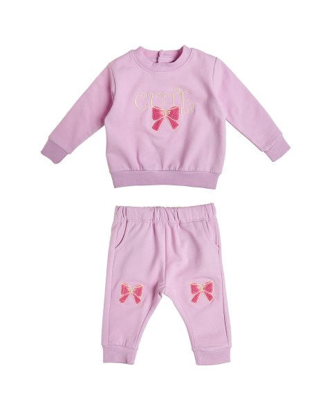 Set cotton fleece blend with embroidery (3-18 months)