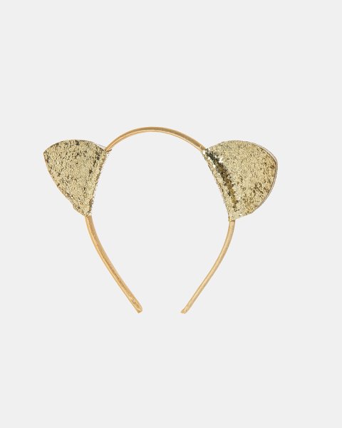 Headband with glitter ears on top