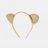 Headband with glitter ears on top