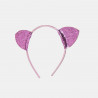 Headband with glitter ears on top