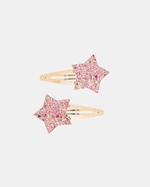 Hair clip with glitter 2-pieces