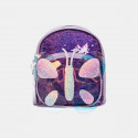 Backpack with sequin and 3D butterfly