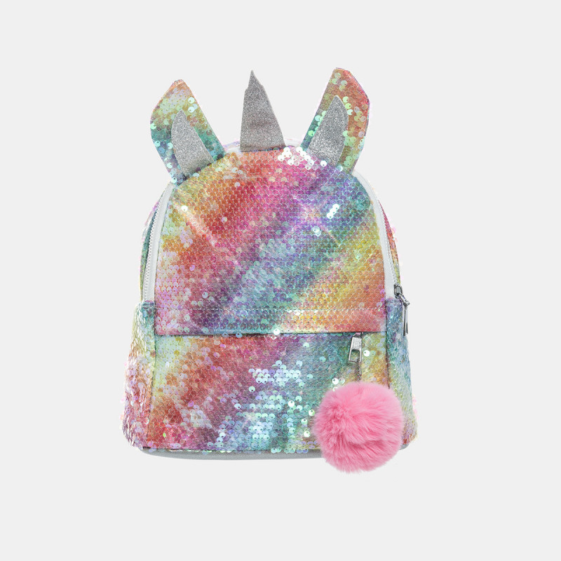 Backpack glossy with sequins