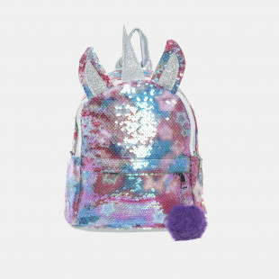 Backpack glossy with sequins