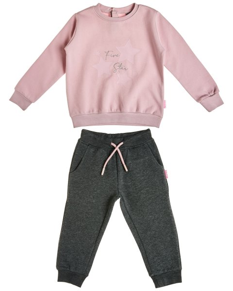 Tracksuit cotton fleece blend Five Star with shiny print (12 months-5 years)