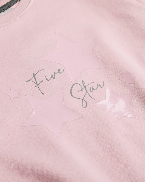 Tracksuit cotton fleece blend Five Star with shiny print (12 months-5 years)