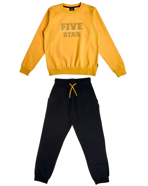 Tracksuit cotton fleece blend Five Star with embossed design (6-16 years)