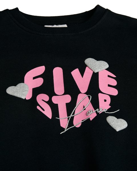 Σετ φόρμας φούτερ Five Star με glitter στοιχεία (6-12 ετών)