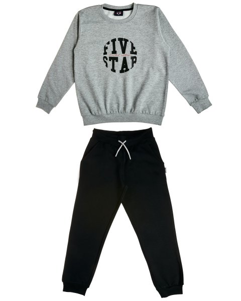 Tracksuit cotton fleece blend Five Star with embossed design (6-16 years)