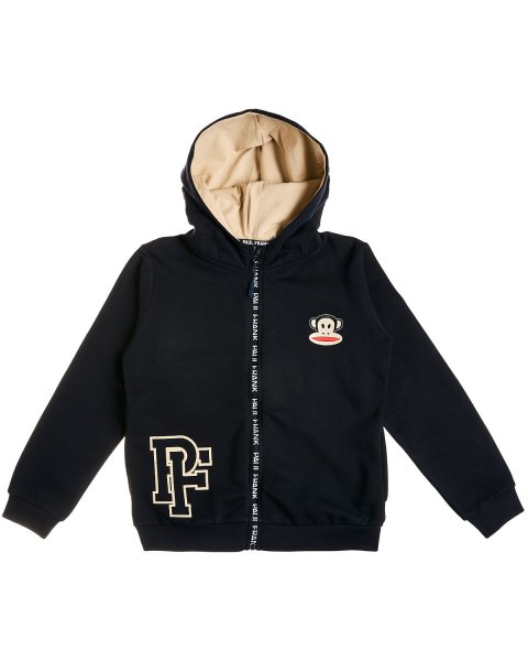Zip hoodie cotton fleece blend Paul Frank with embroidery and embossed elements (6-14 years)