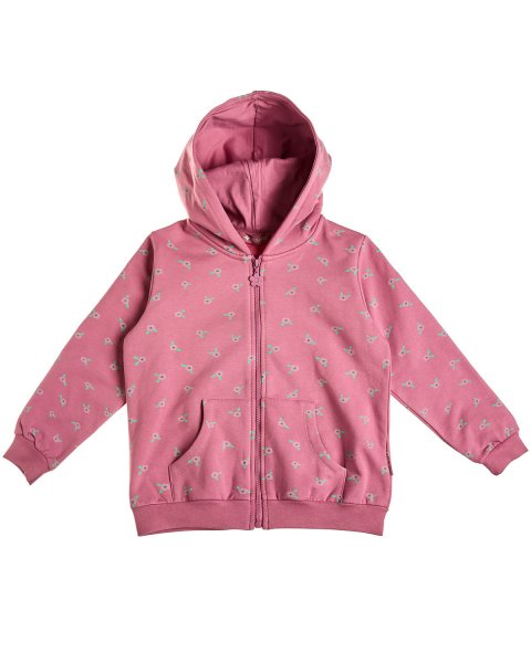 Zip hoodie cotton fleece blend with print (12 months-5 years)