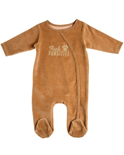 Babygrow velour Tender Comforts with embroidery (1-12 months)