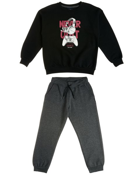 Tracksuit cotton fleece blend Five Star with embossed design (6-16 years)