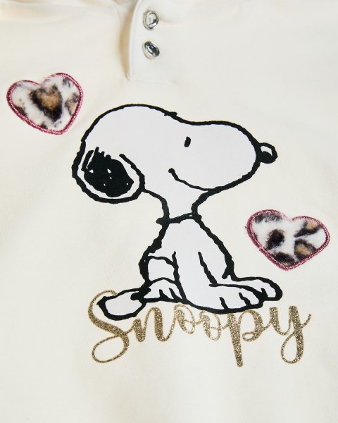 Tracksuit cotton fleece blend Snoopy with embroidery (12 months-8 years)