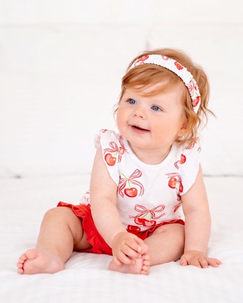Set Tender Comforts with print and headband (3-18 months)