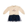 Dress cotton fleece blend with tulle (12 months-5 years)