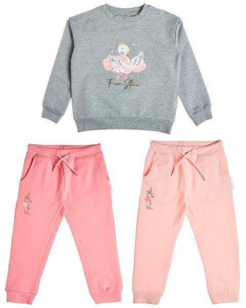 Tracksuit cotton fleece blend Five Star with embossed elements (12 months-5 years)