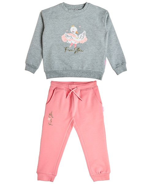 Tracksuit cotton fleece blend Five Star with embossed elements (12 months-5 years)