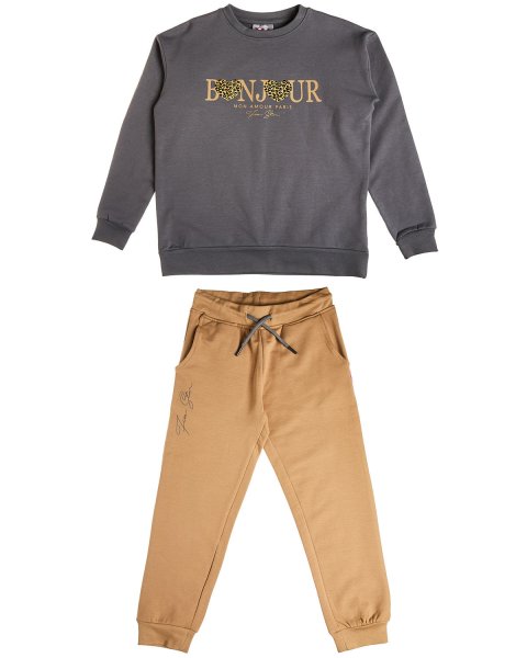 Tracksuit cotton fleece blend Five Star with embossed elements (6-16 years)