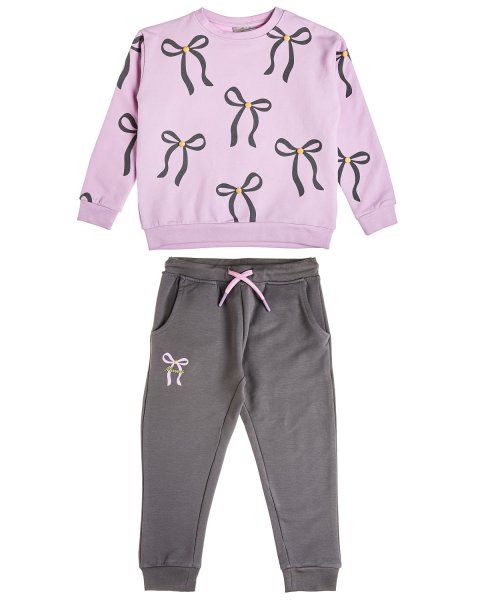 Tracksuit cotton fleece blend Moovers with embossed details (12 months-5 years)