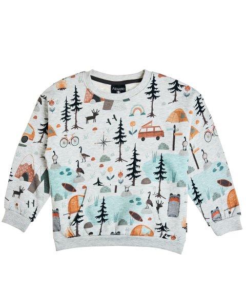 Sweatshirt cotton fleece blend with pattern (12 months-5 years)