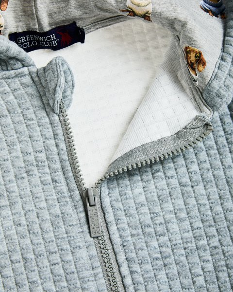Zip hoodie Greenwich Polo Club with embroidery (9 months-4 years)
