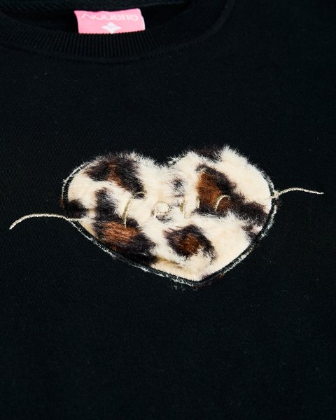 Dress cotton fleece blend with embroidery (6-14 years)