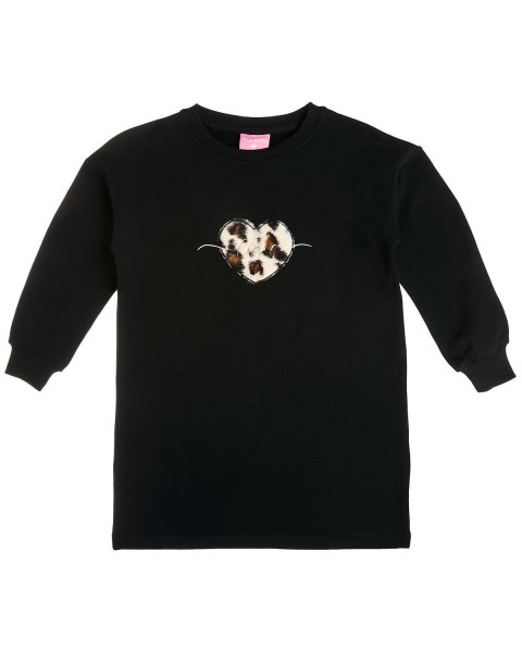 Dress cotton fleece blend with embroidery (6-14 years)