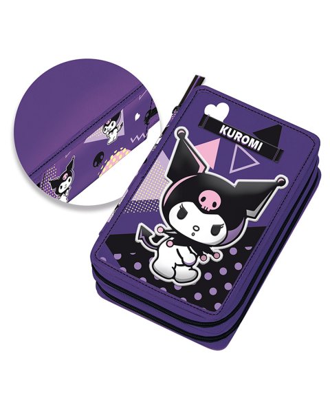 Κασετίνα διπλή Kuromi Popart με γραφική ύλη