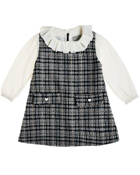 Knitted dress with collar (18 months-5 years)