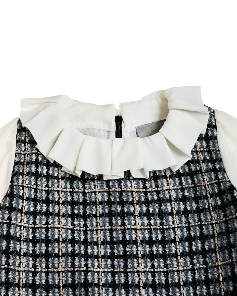 Knitted dress with collar (18 months-5 years)