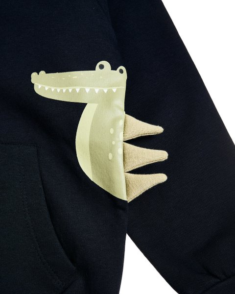 Zip hoodie with embossed elements (12 months-5 years)