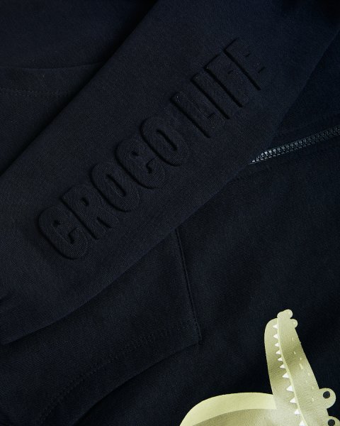Zip hoodie with embossed elements (12 months-5 years)