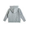 Knitted cardigan with eco fur hood (12 months-5 years)