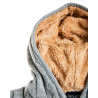 Knitted cardigan with eco fur hood (12 months-5 years)