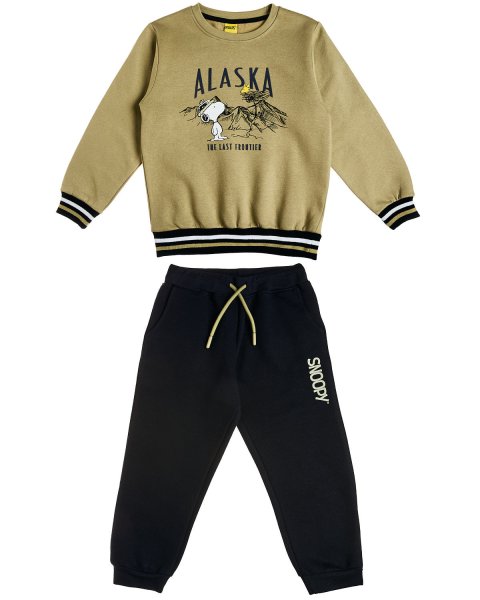 Tracksuit cotton fleece blend Snoopy with embossed design (18 months-8 years)