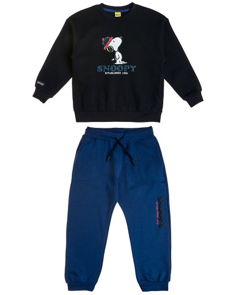 Tracksuit cotton fleece blend Snoopy with embossed elements (18 months-8 years)