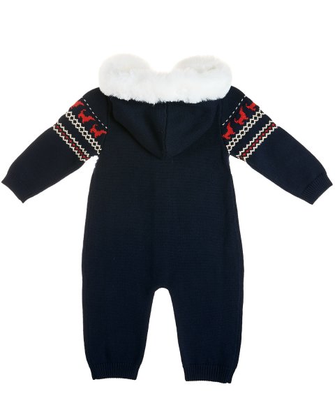 Knitted babygrow Greenwich Polo Club with buttons (1-12 months)