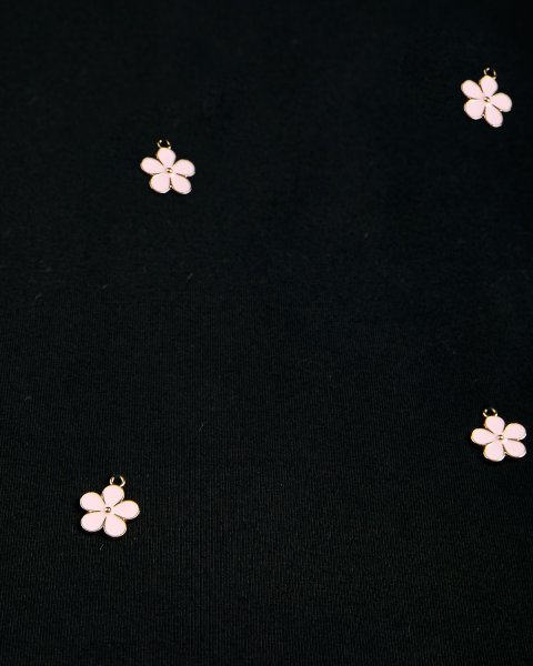 Top with appliqued metallic flowers (6-16 years)