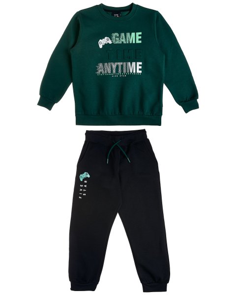 Tracksuit cotton fleece blend Five Star with embossed design (6-12 years)