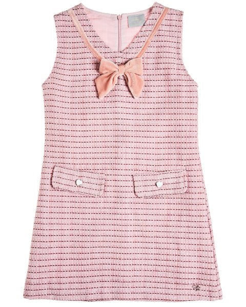 Knitted dress with bow (6-12 years)
