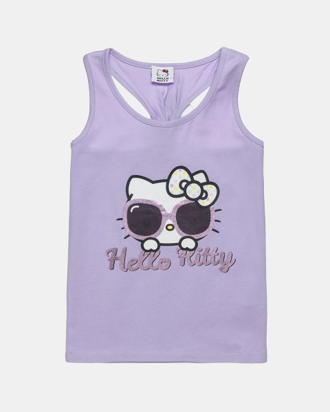 Top Hello Kitty top with glitter detail print (2-8 years)