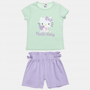 Σετ Hello Kitty μπλούζα με glitter και σορτς (12 μηνών-5 ετών)