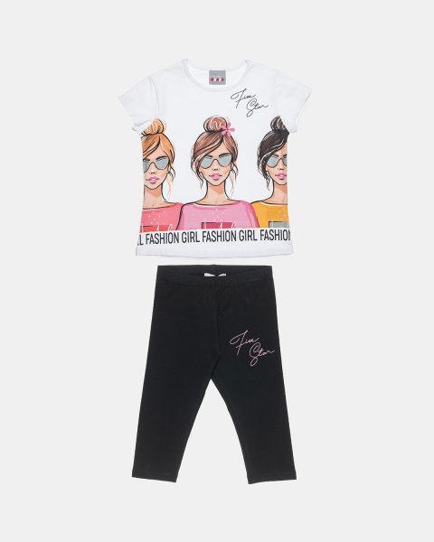 Set Five Star top Fashion Girl and capri leggings (6-16 years)